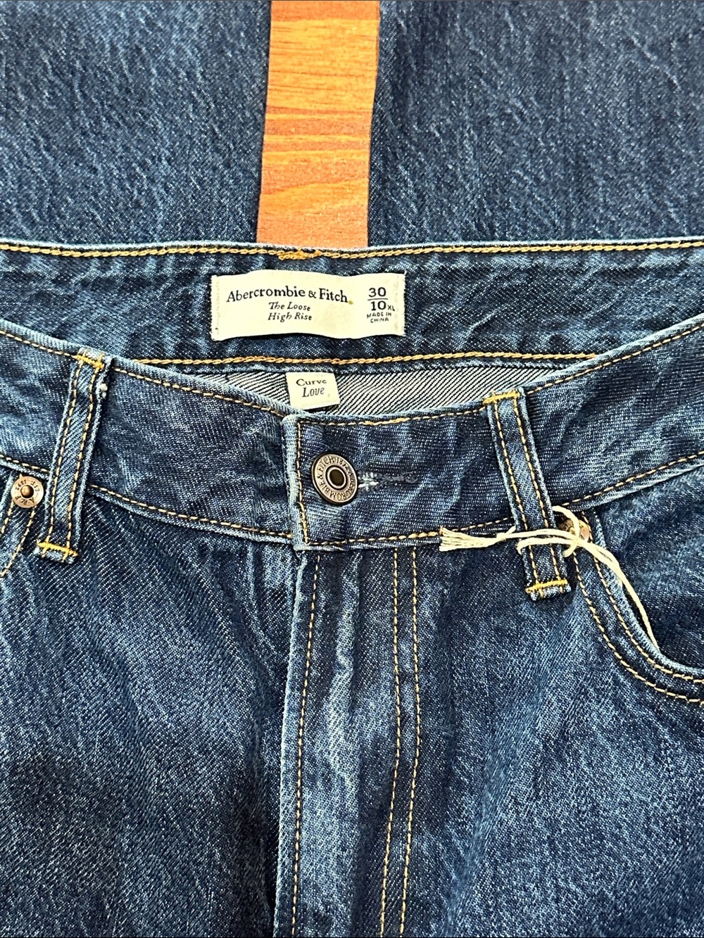 Abercrombie & Fitch Dark Blue High Rise Jeans